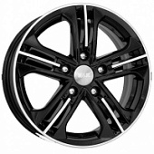 K&K Trinity 6x15 5*100 ET38 DIA57.1 Алмаз черный Литой